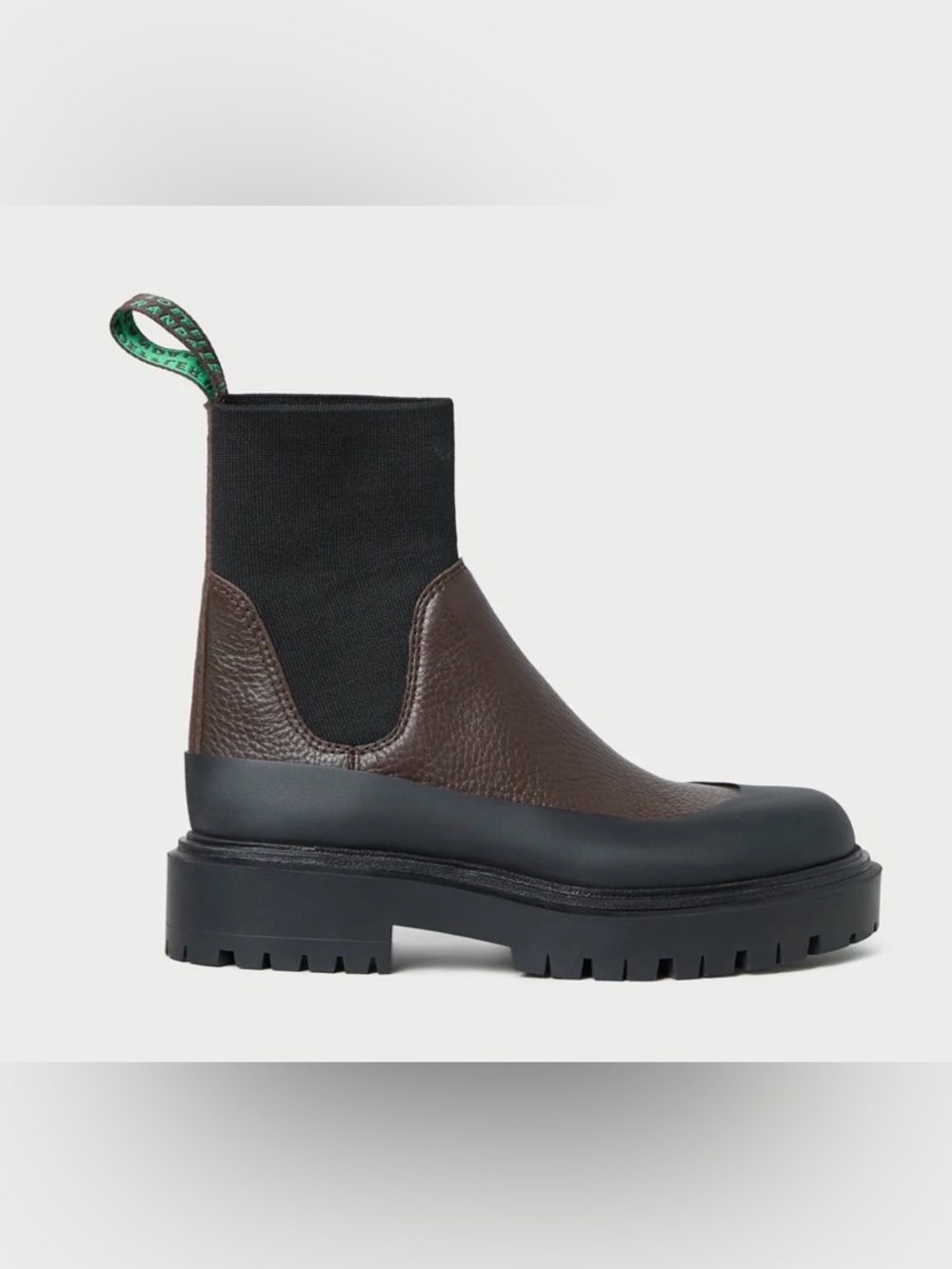 Loeffler Randall SURI BROWN LEATHER PULL ON CHELSEA BOOTS 8 NEW $395